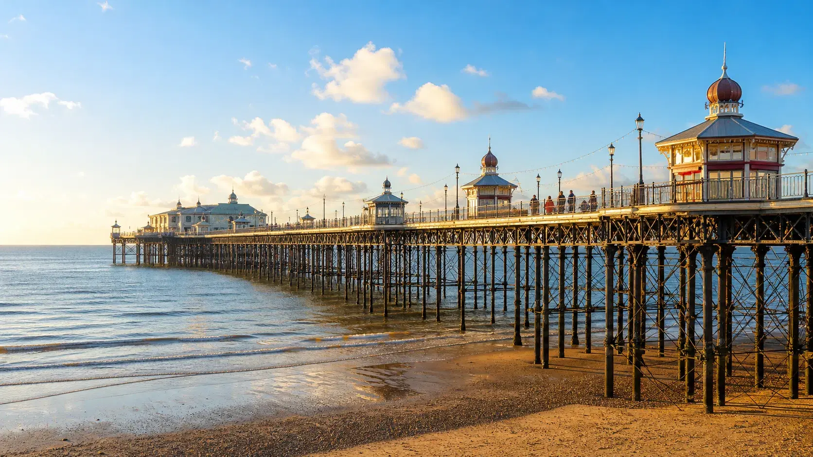 Blackpool North Pier stretching out over the sea