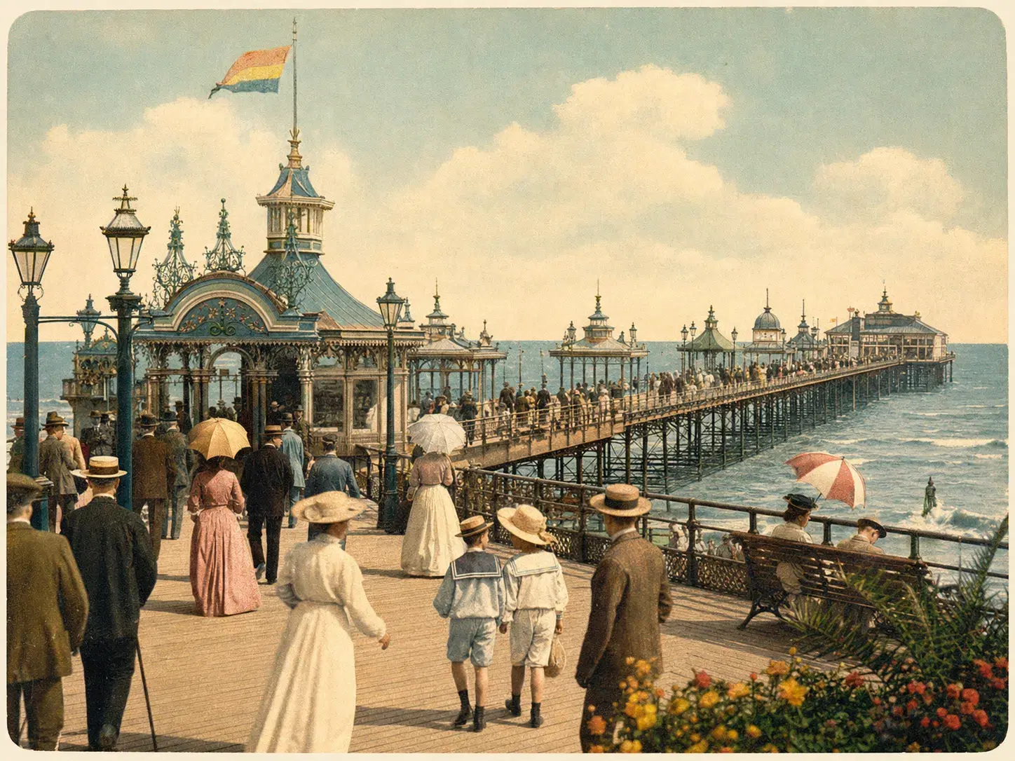 A 1902 postcard showing Blackpool North Pier