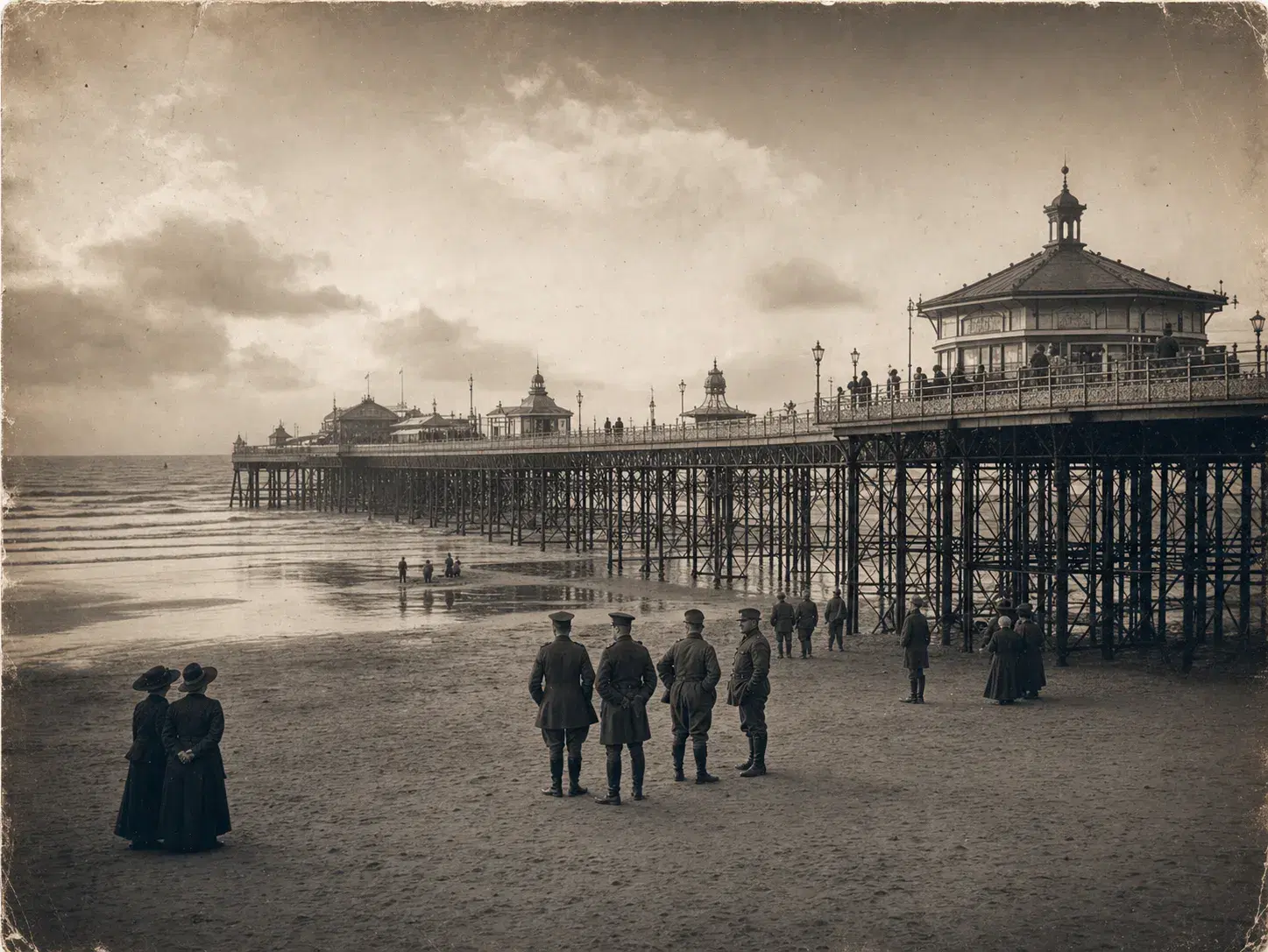 A 1915 postcard showing Blackpool North Pier